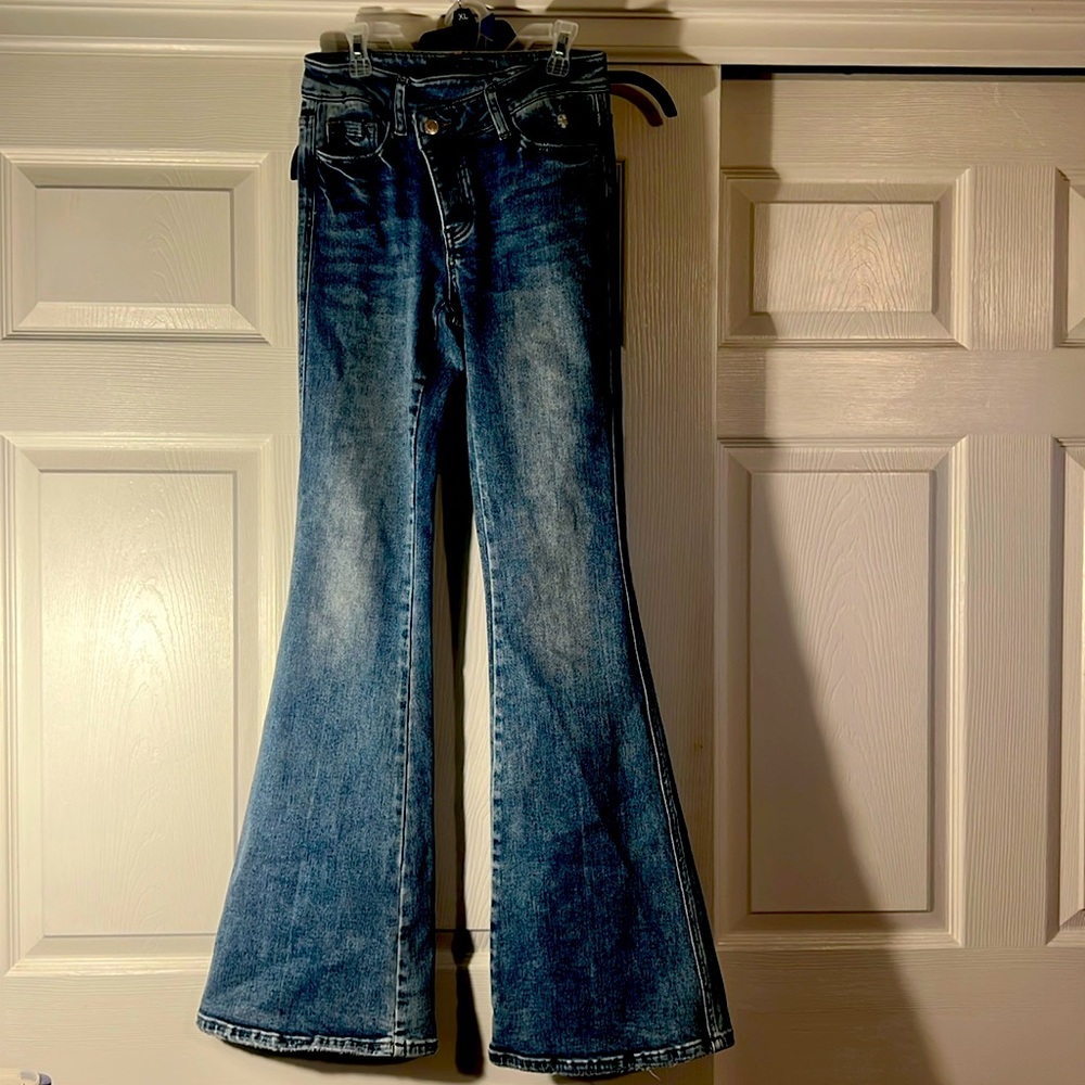 Flying monkey flare jeans